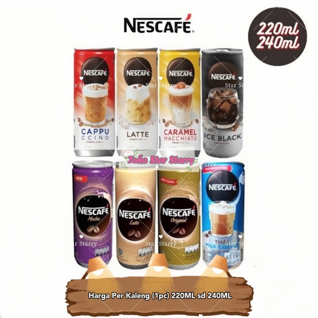Nescafe Coffee Drink Cans Latte Can Flavor 220ml MUI Halal Viral Drink