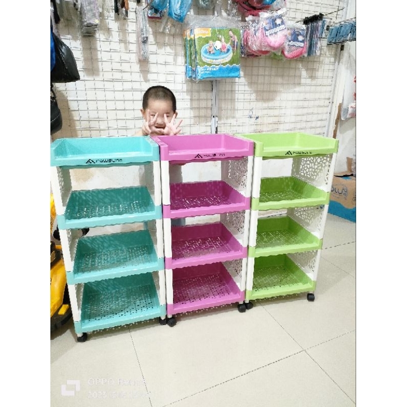 Fawsline Rack/YOYO Rack/Multipurpose Wheel Rack/4-Tier Apartment Shelf ...