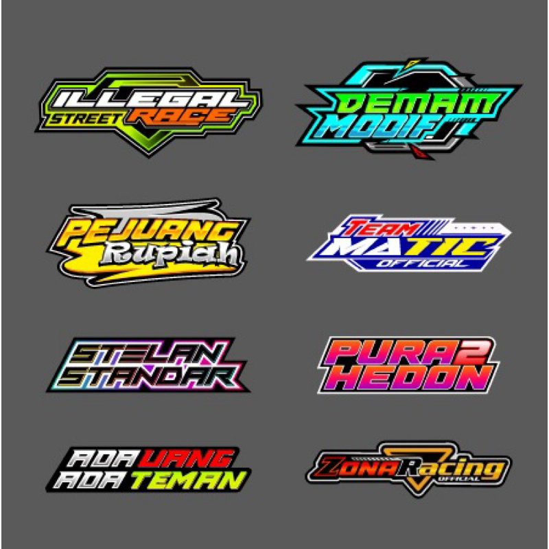 Sticker Racing Pack Motorcycle Latest Viral Vinyl Sticker List Sponsor 