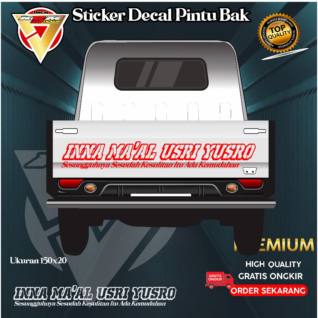 Pickup Tailgate Door Cutting sticker/ pickup sticker Variation | Shopee ...