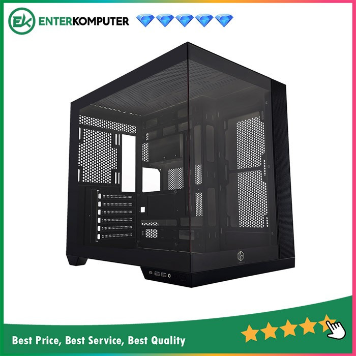 Knoma BLACK PC CUBE Gaming Case - ATX Gaming Case - Tempered Glass ...