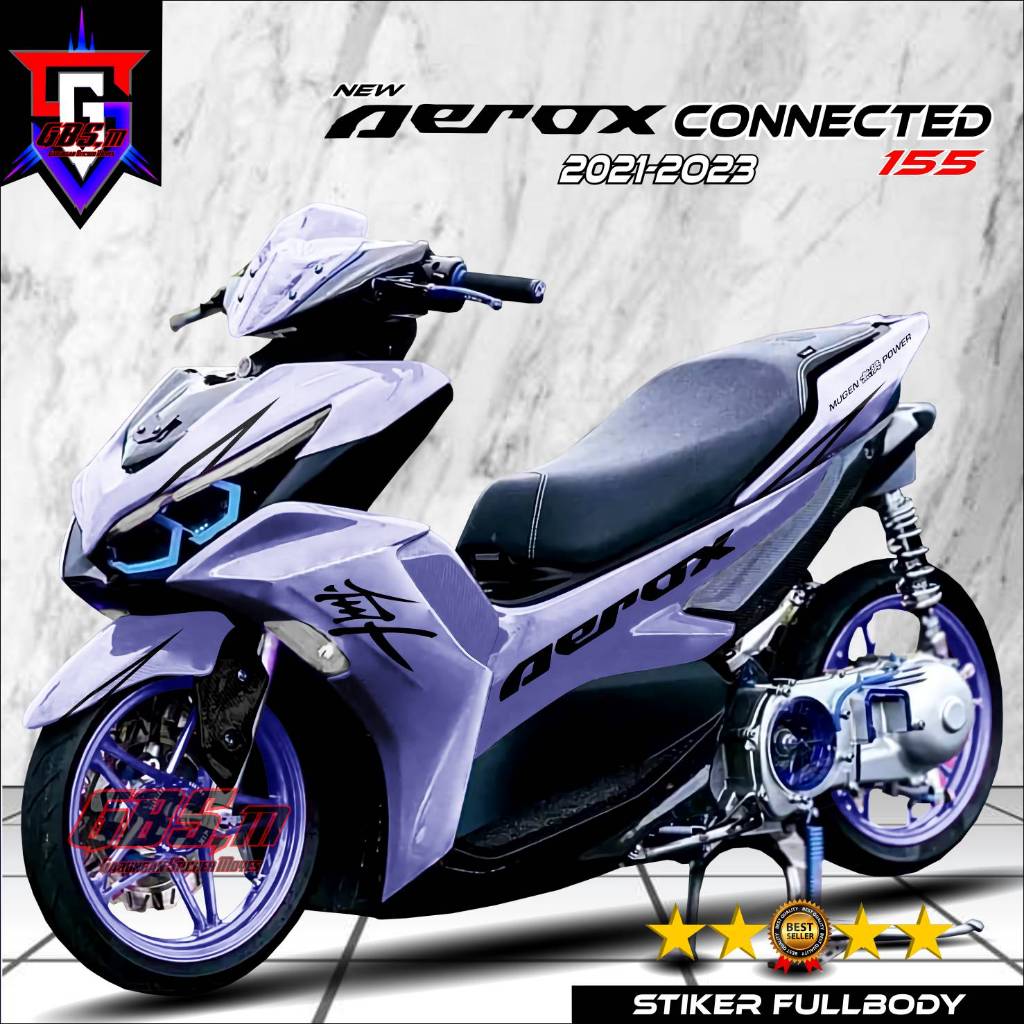 Latest New Aerox 155 Connected Decal sticker 2021 2022 2023 Fullbody ...