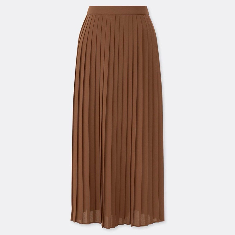 Chiffon pleated skirt clearance uniqlo