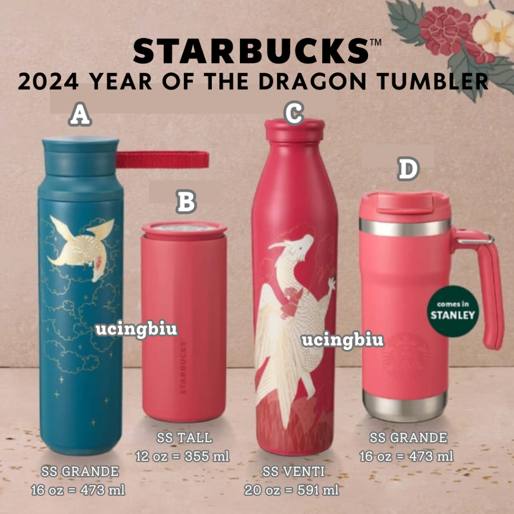 Starbucks x Stanley 2024 Year of The Dragon Chinese New Year Shio