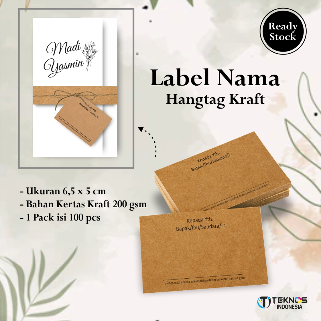 Hangtag Brown KRAFT Box BWT Invitation (100Pcs) | Shopee Malaysia