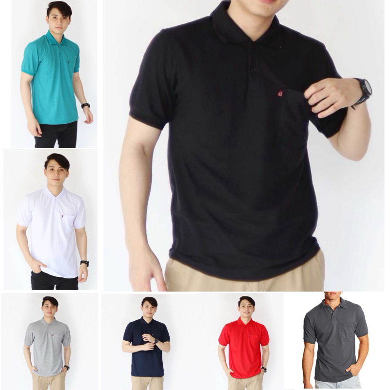 Polo Collar T-Shirt Pocket Polo Shirt Short Sleeve Collared Shirt Adult ...