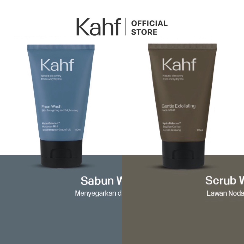 HITAM Kahf Brightening & Gentle Exfoliating Face Scrub 2pcs Package