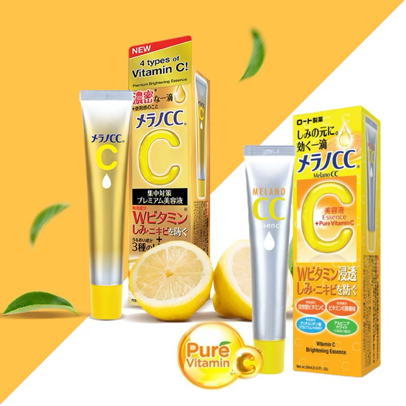 HITAM Rohto Melano CC Intensive Acne Vitamin C Essence 20ml Original