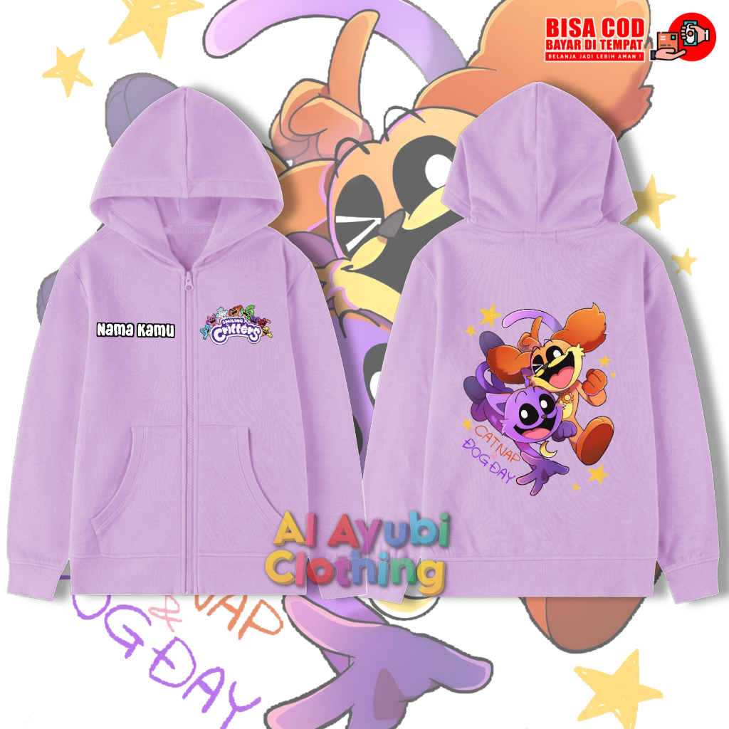 Catnap & Dogday Children's Zipper/Smiling Critters Children's Jacket ...