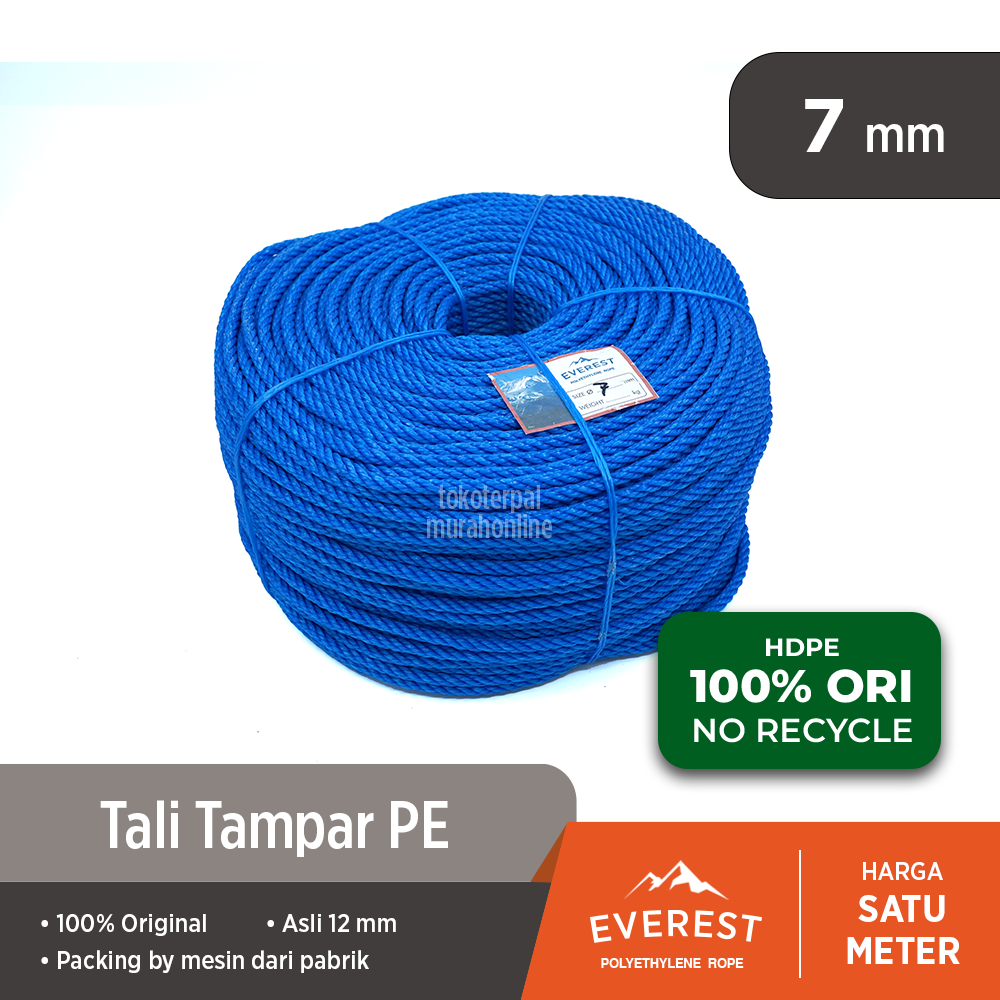 Slap Rope 7MM Per Meter Original Virgin HDPE 100% No Recycle Everest ...
