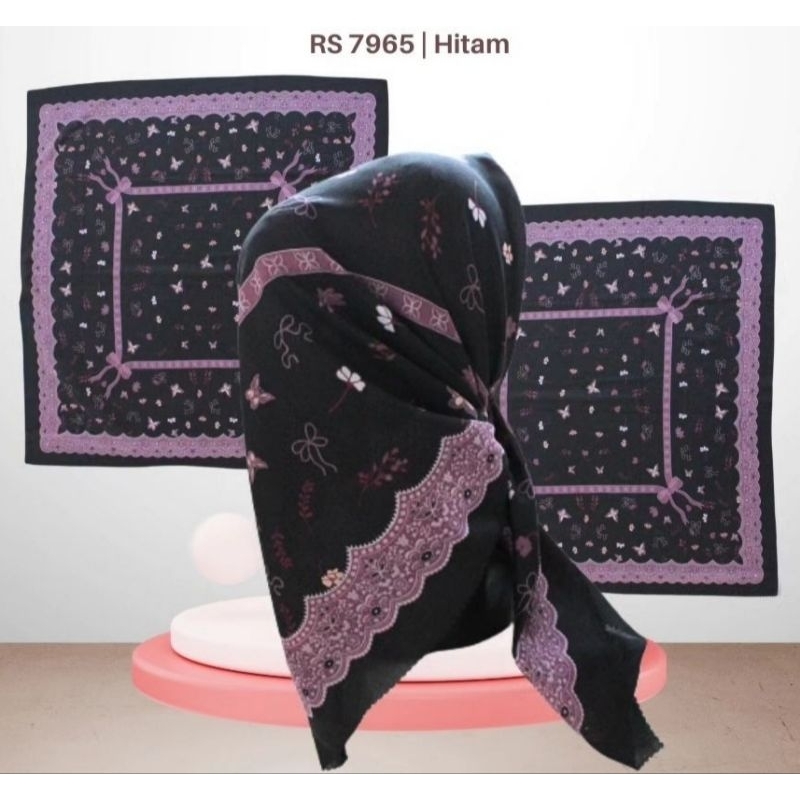 Denay Laser Cut Rectangular Motif Voal Hijab | Latest Ribbon Motif ...
