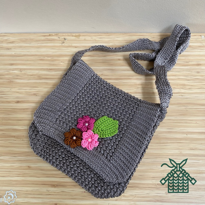 Beautiful Knitted Flower oval Sling Bag Knitted slingbag Knitted Sling sb oval Shopee Malaysia