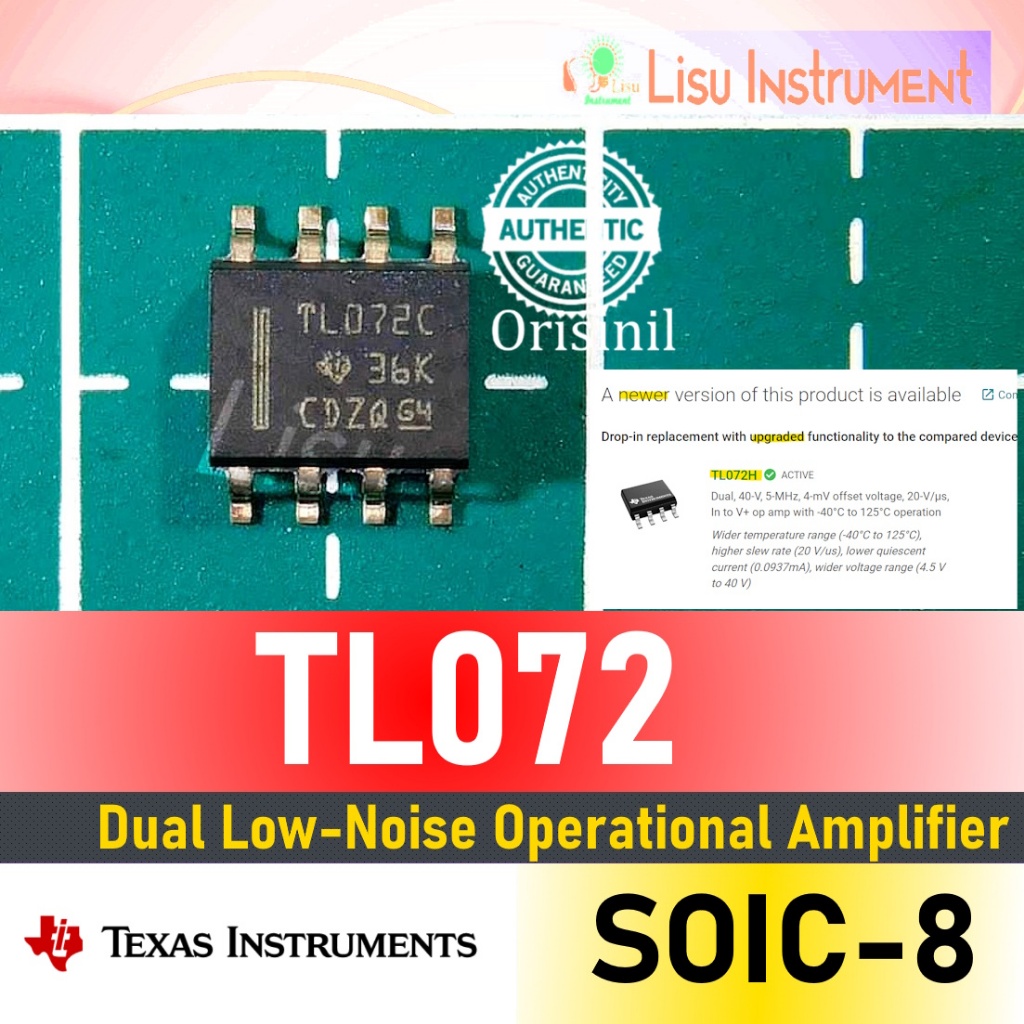 Tl072 Dual Low-Noise JFET-Input Operational Amplifier TL072C Texas ...