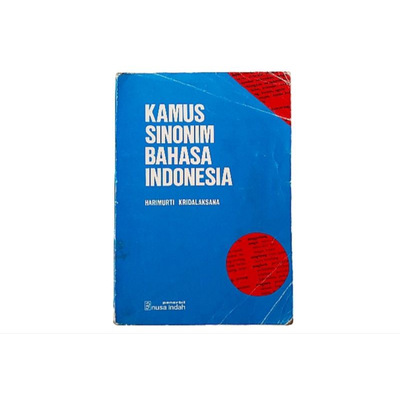 Indonesian Synonym Dictionary By Harimurti Kridalaksana (Linguistics
