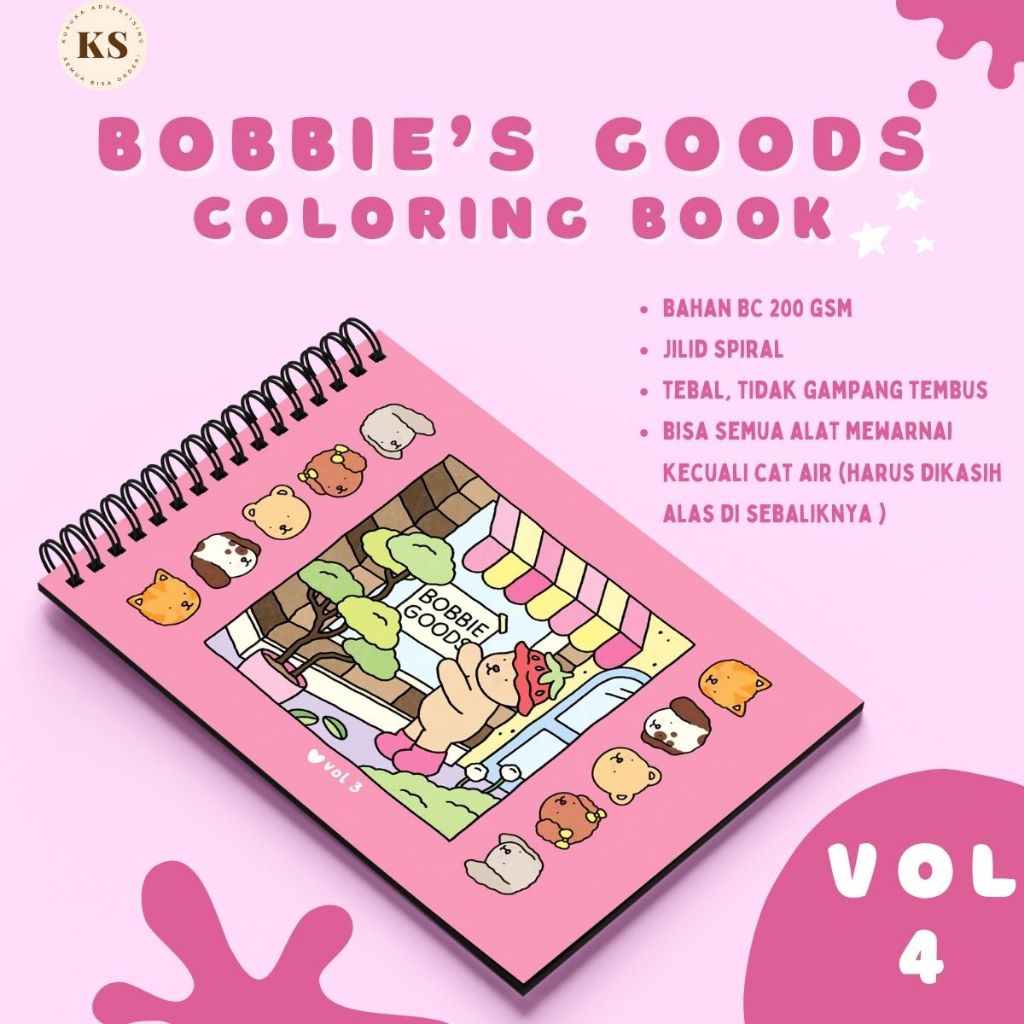 Aesthetic Coloring Book Bobbie Goods