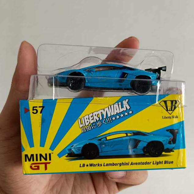MINI GT 57 LBWK Lamborghini Aventador Light Blue | Shopee Malaysia