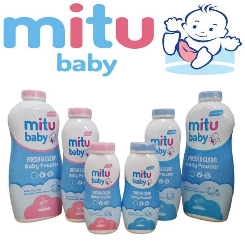 [BABY Powder] MITU BABY POWDER FRESH&CLEAN 50GR+50%/100GR+50%/200GR+50% ...