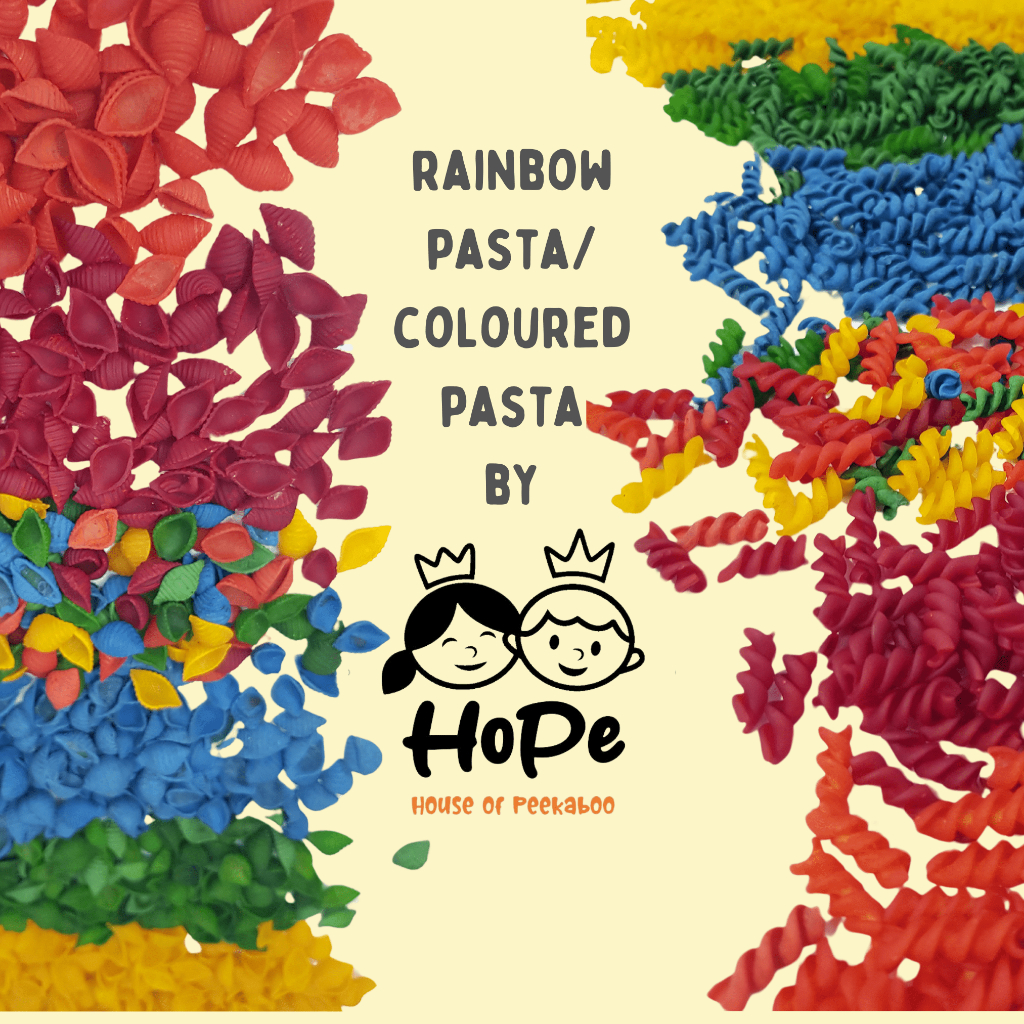 [House Of Peekaboo] Rainbow pasta Colored pasta Colorful pasta Children ...