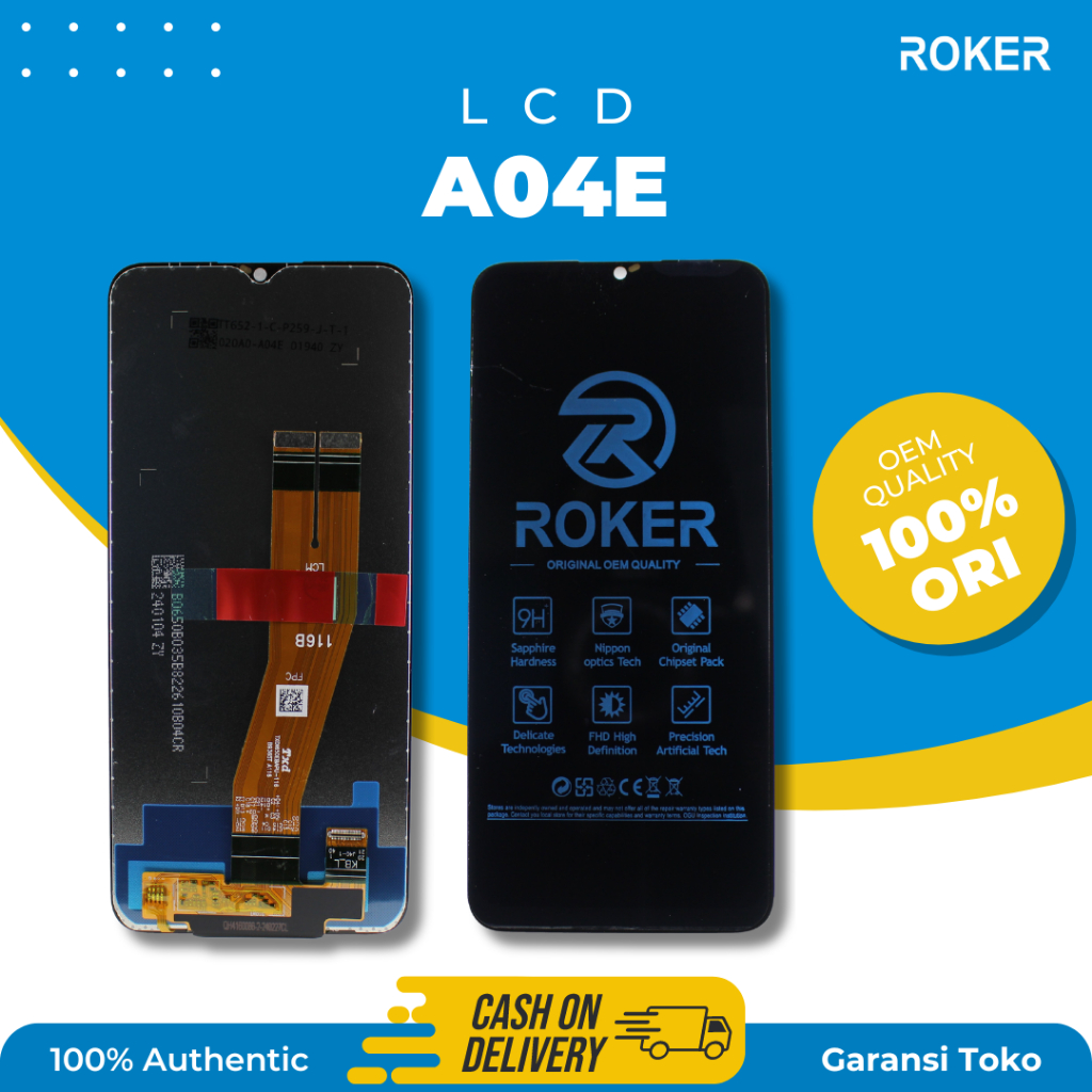 ROKER LCD TOUCHSCREEN SAMSUNG A04E / A042 / A042F BLACK LCD TS FULLSET ...