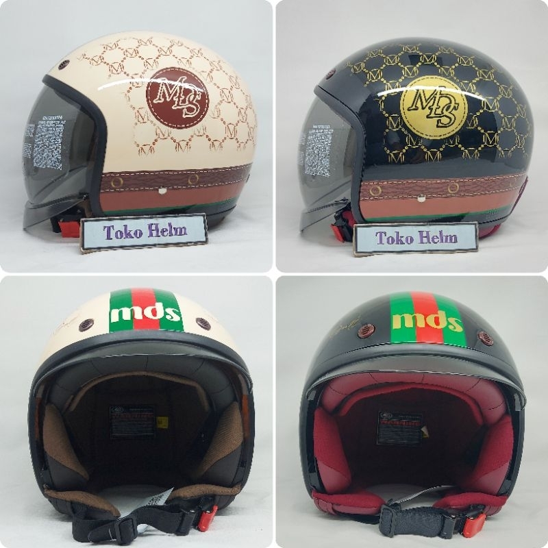 Mds Magnum Half Face Helmet Retro Helmet Shopee Malaysia