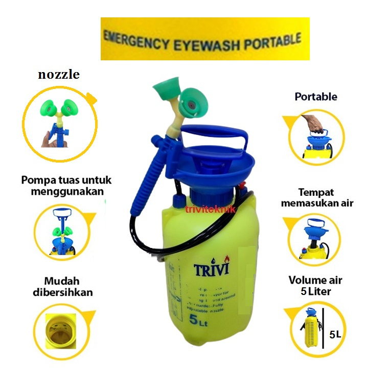 MATA Trivi 5 liter Capacity emergency eyewash Cleaning sprayer, Emerald ...