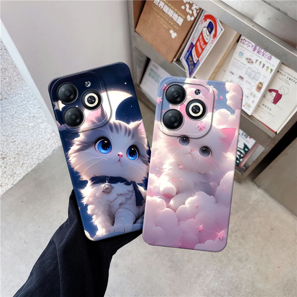 Case Hp Cat Cute G For 022 Itel Rs4 Itel Vision P55 4g P55 5g P40 A26 