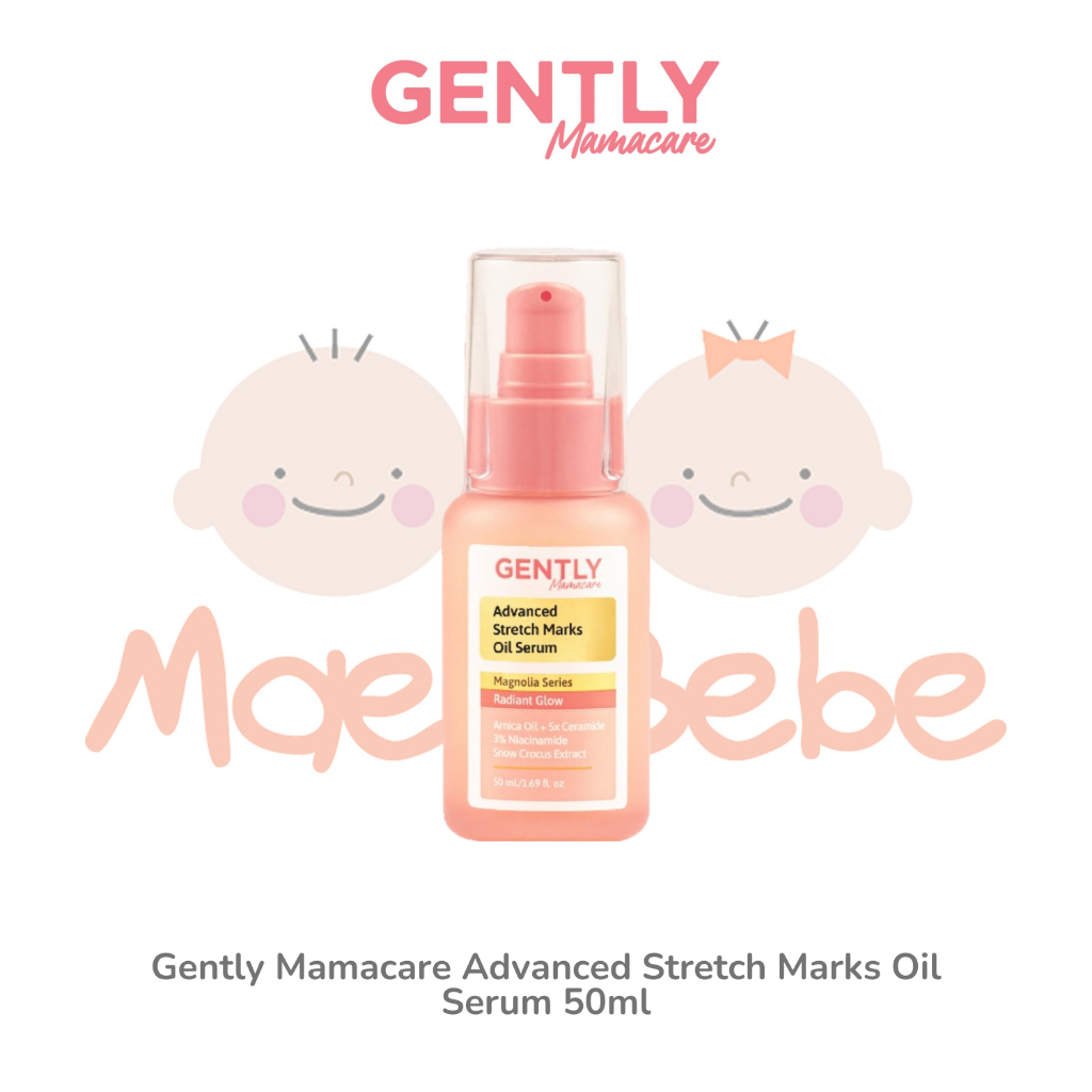 Curated visual reference: Skincare For Lactating Mothers Reference: Gently Mamacare Advanced Stretch Marks Oil Serum Magnolia Series