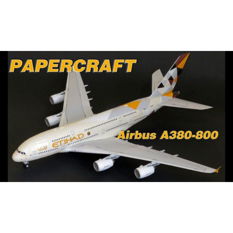 Etihad Airbus A380-800 (2OP-Aa6) papercraft pattern sheet | Shopee Malaysia
