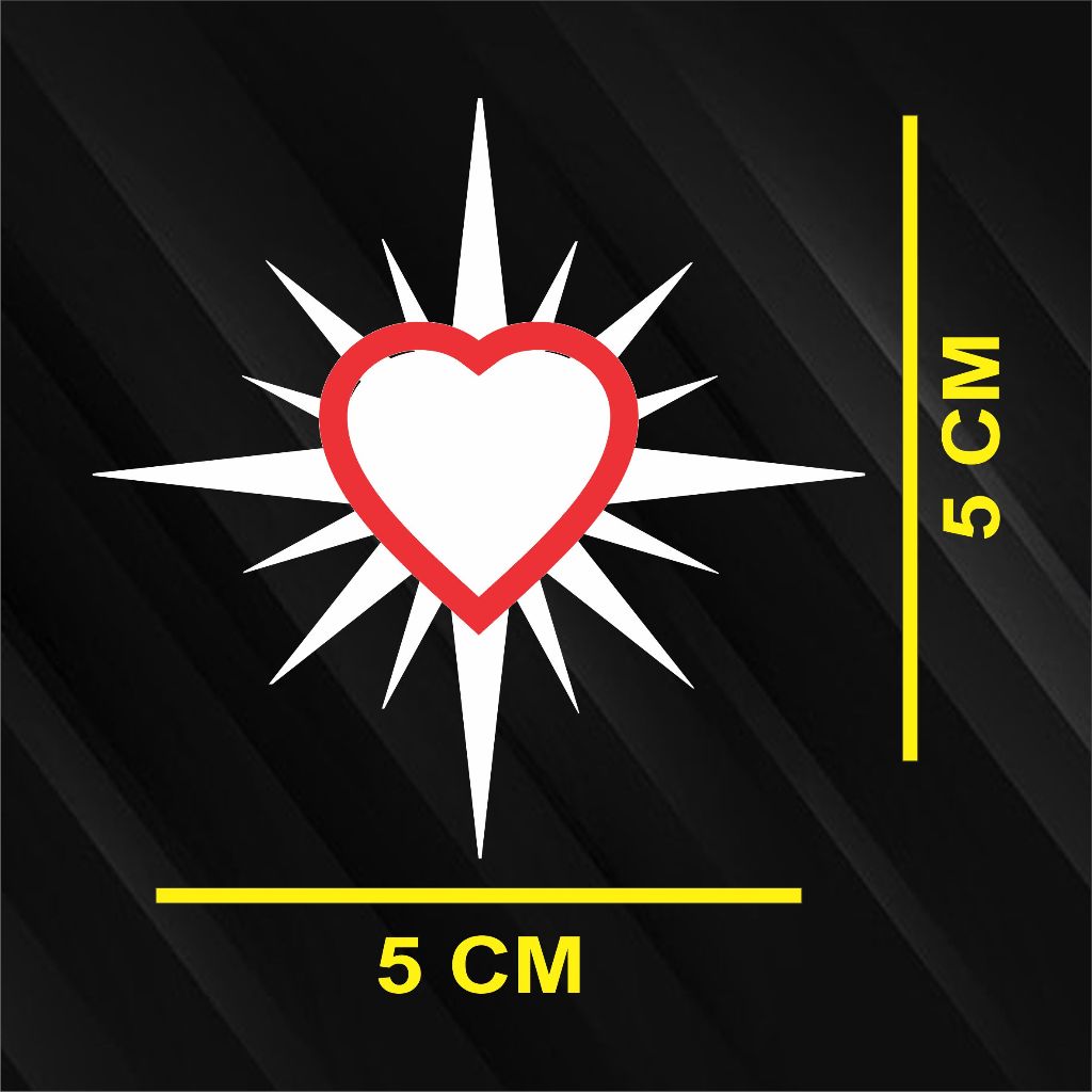 Cutting Stickers With Shining Heart | Shopee Malaysia