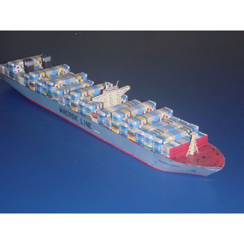 Maersk cargo ship papercraft pattern sheet 2 scale 1250 (2OP-Cb7 ...