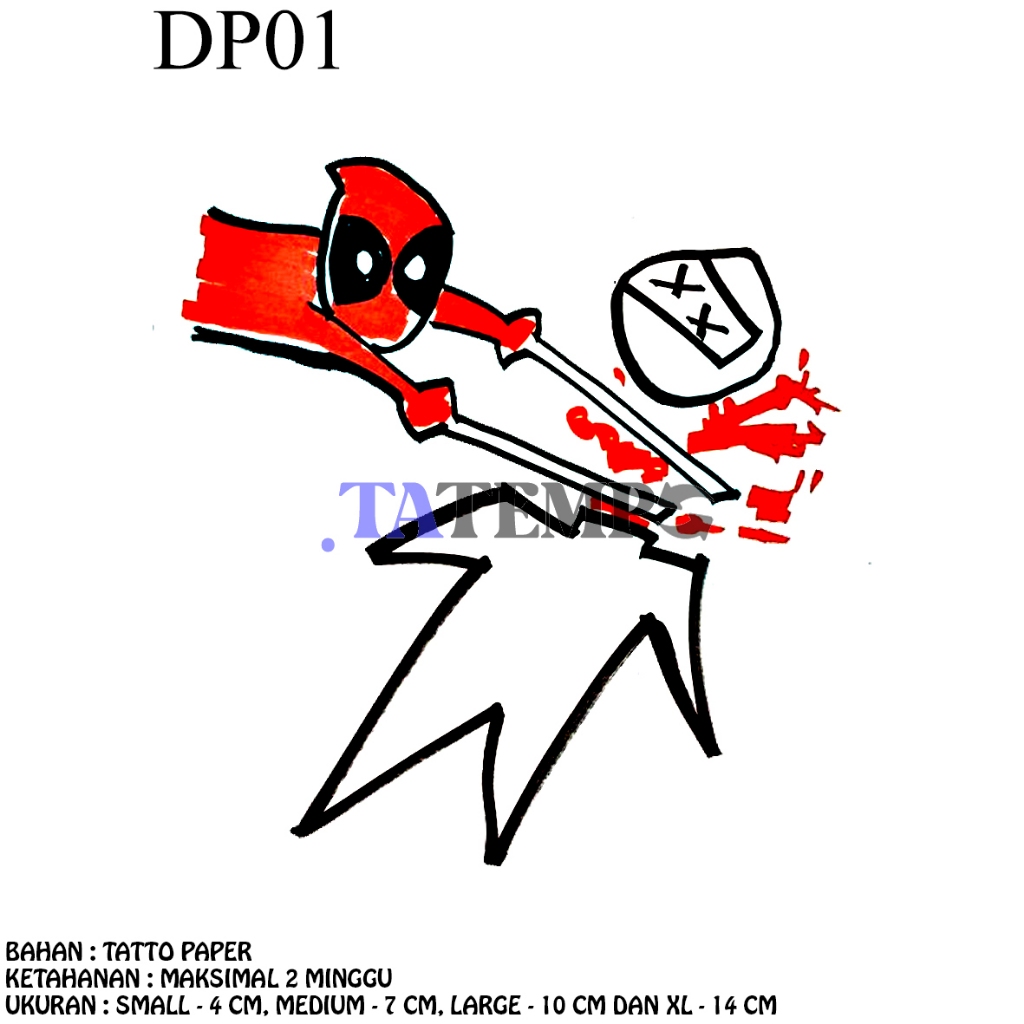 Tatempo Temporary Tattoo - DEADPOOL/WOLVERINE | Shopee Malaysia