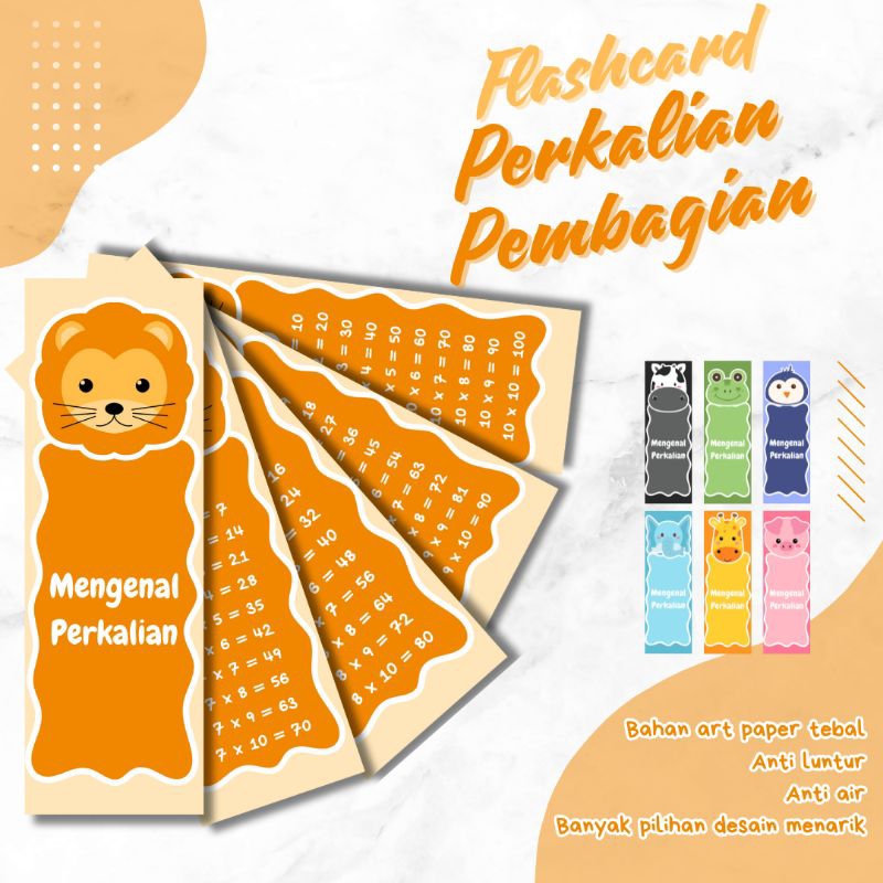 Flash Cards Mathematics Table Cards Multiplication / division 1 to 10 ...