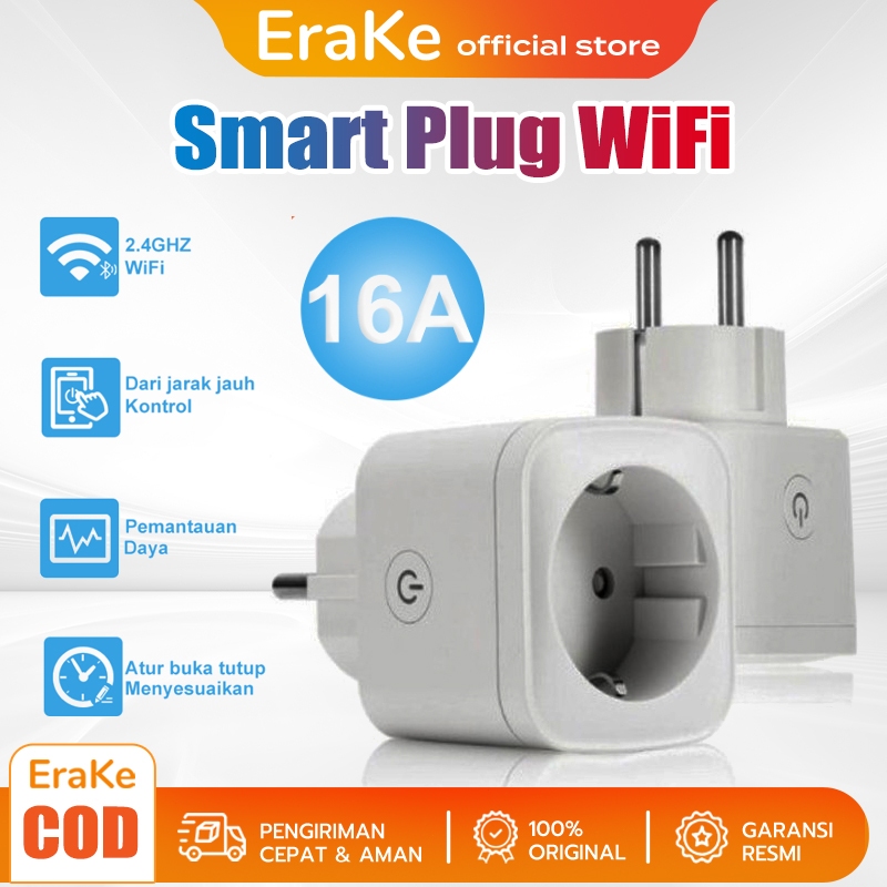 Smart Plug WiFi 16A Wireless Plug Energy Monitoring Statistics Smart ...