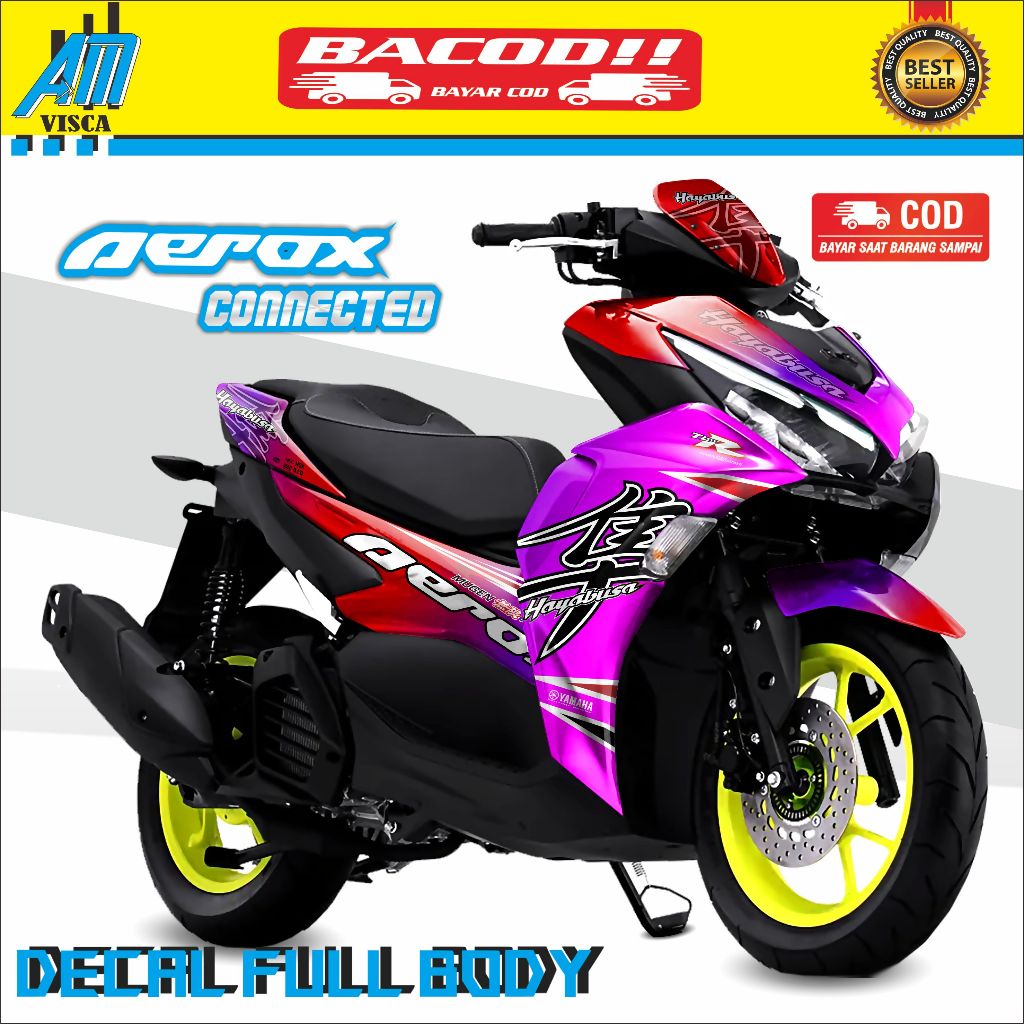 Aerox 155 New Full Body Decal New Aerox Sticker Variations of Hayabusa ...