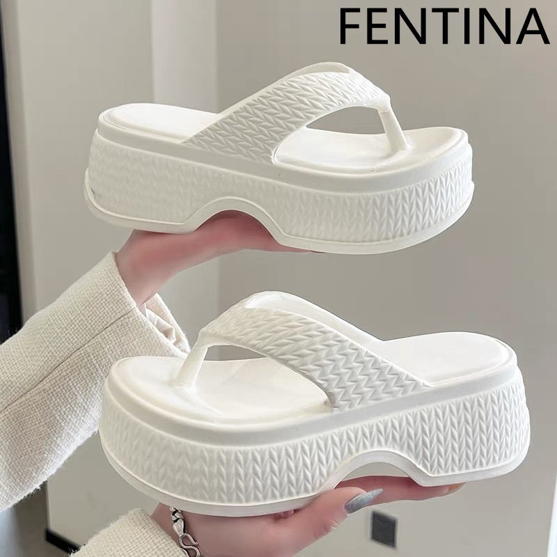 Fentina Flip Flops Korean Contemporary Jelly Wedges Sandals Women High