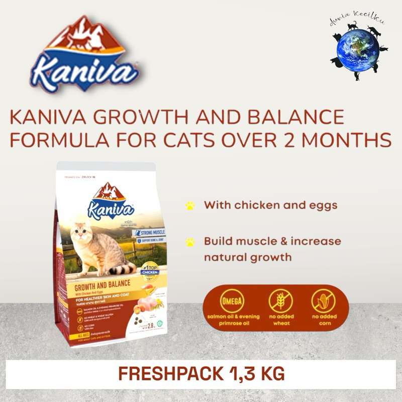 Kaniva Growth & Balance Dry Cat Food Grain Free Kitten Junior Cat