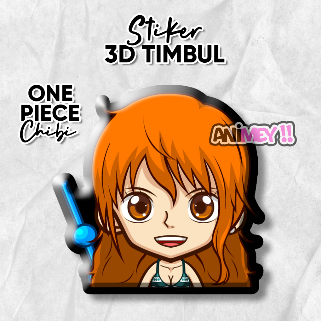 One Piece Chibi Embossed 3D Emblem Sticker/Anime Resin Sticker | Shopee ...