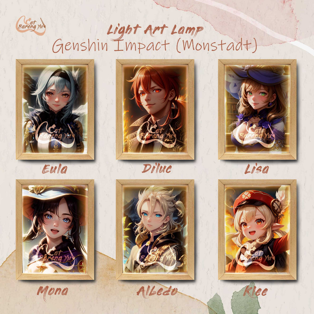 Genshin IMPACT Series (Mondstatt) - Light Art Frame/Light Painting LED ...