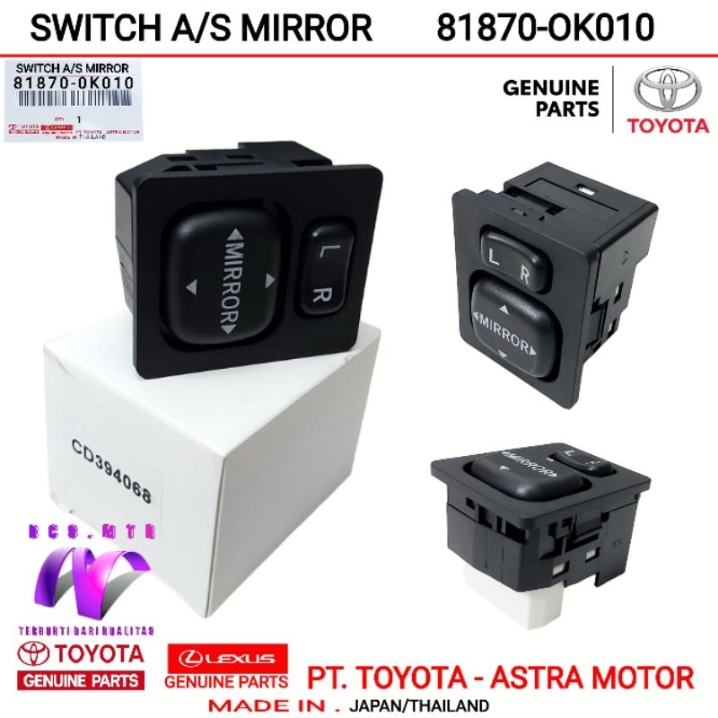 Switch MIRROR Folding MIRROR TOYOTA INNOVA/HILUX/FORTUNEROld ORI