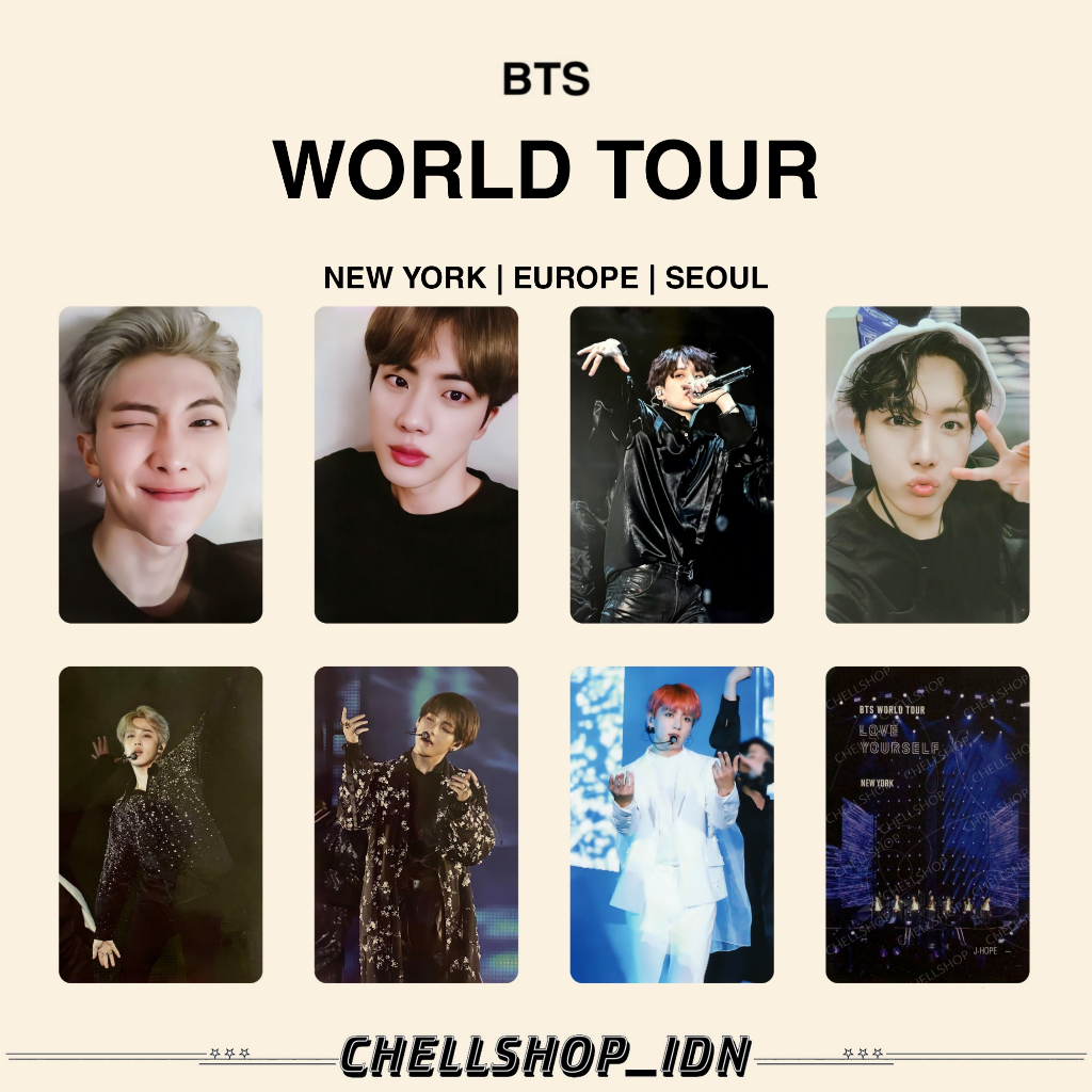 Photocard BTS WORLD TOUR NEW YORK EUROPE SEOUL DVD BLURAY | Shopee