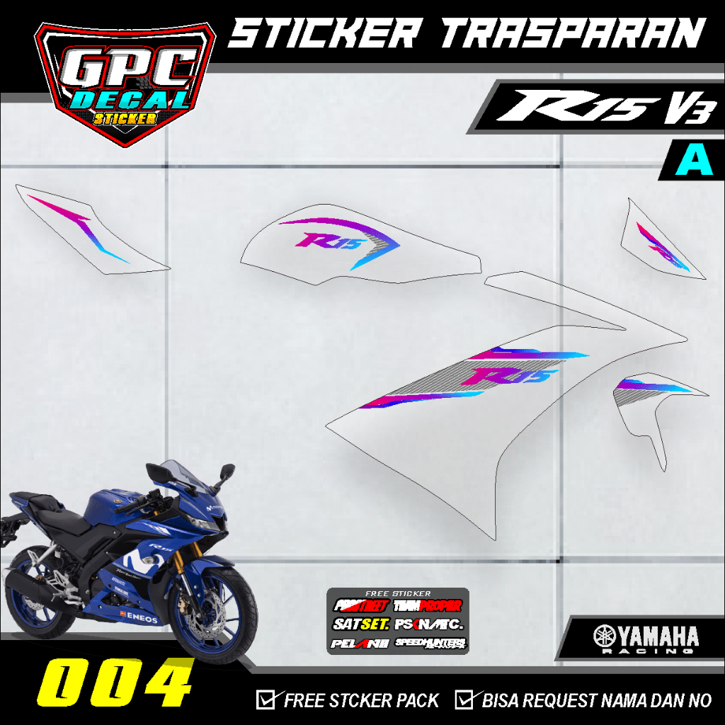 Transparent STRIPING YAMAHA R15 V3 Variations Of Simple Cool Graphics ...