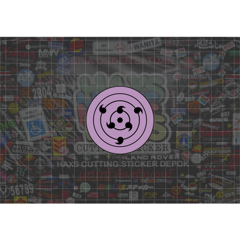 Rinnegan Cutting Sticker Size 6 Cm for Motorcycles | Shopee Malaysia