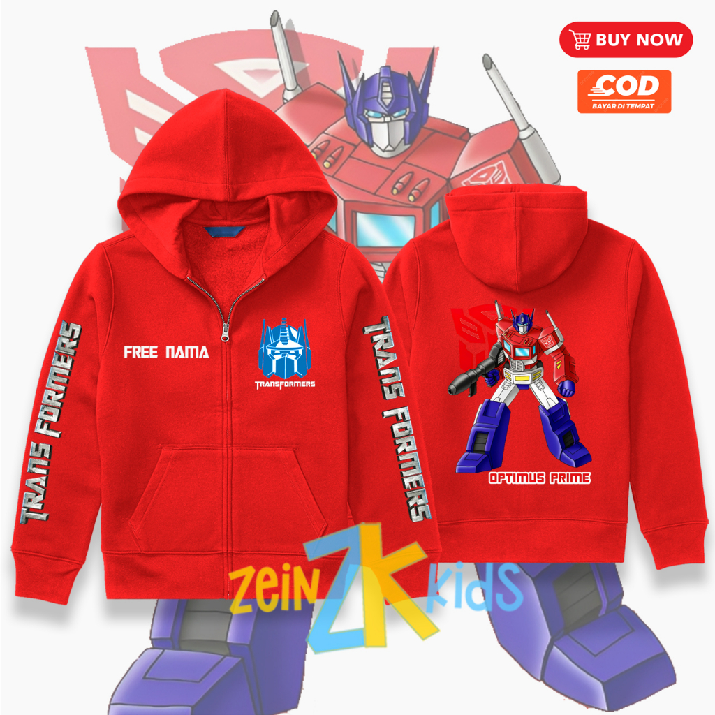 Children's Transformers Zipper Hoodie/Optimus Prime Children's Hoodie