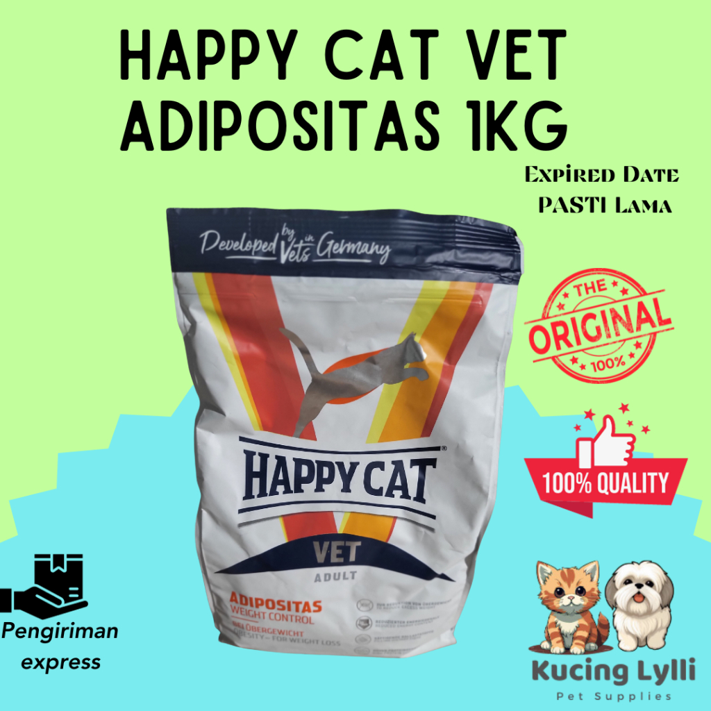 Happy Cat Vet Adipsi 1kg Cat Food Fat Diet Cat Diet 1kg Shopee Malaysia