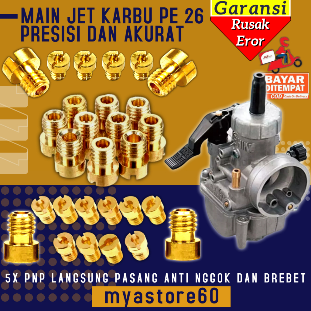 New!! Mainjet Main Jet Carburetor Carburetor Carbu PE NSR 26 PE26 NSR26