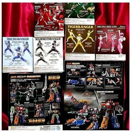 Set shf power rangers/mmpr/zyuurangers+soc megazord+soc dragonzord ...