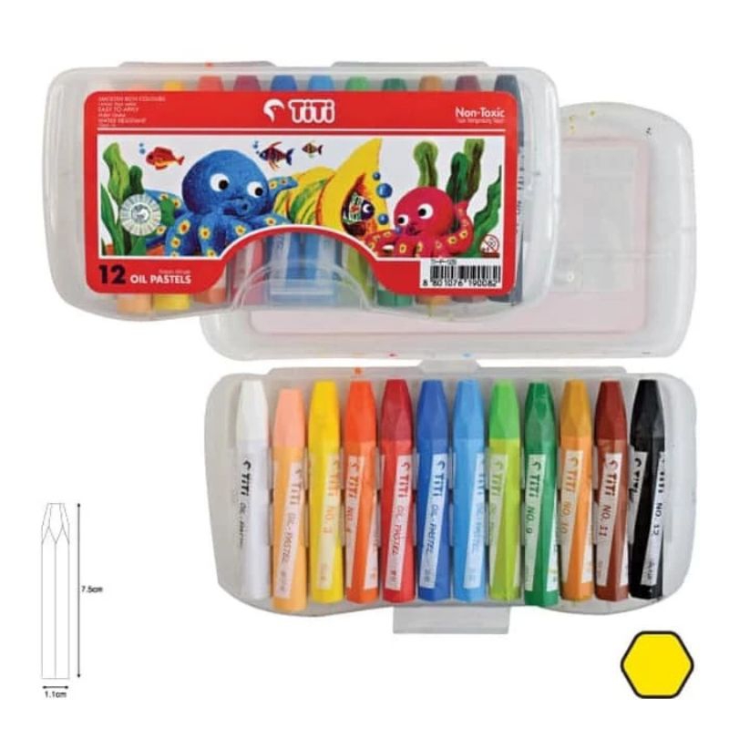 Crayon Titi 12 colors Crayon Oil Pastel Ti-P-12S (1 set) | Shopee Malaysia