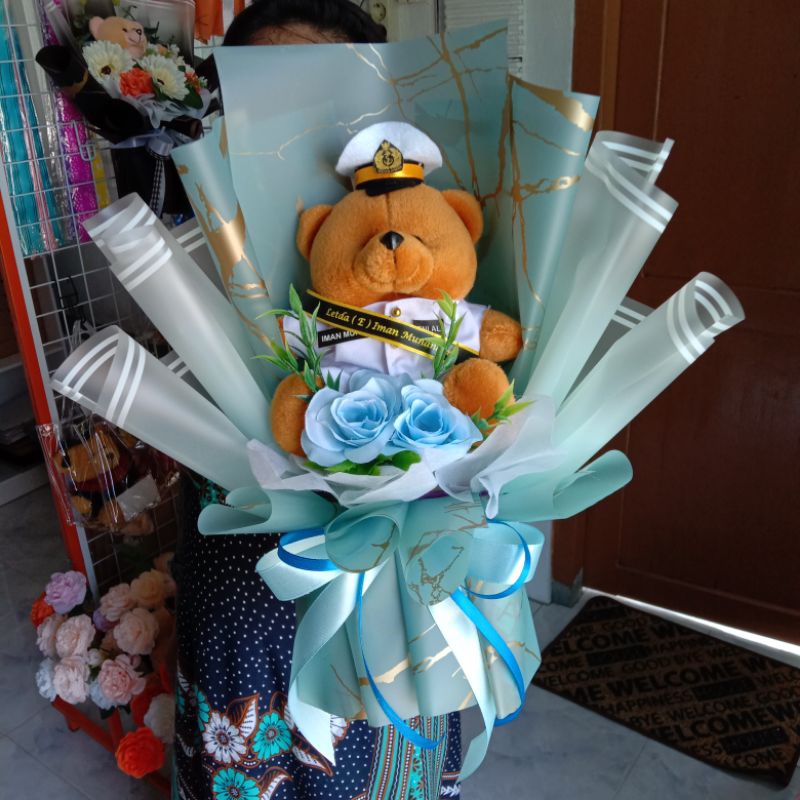 Profession Doll Bouquet/Graduation Doll Flower Bouquet/TNI Police PNS