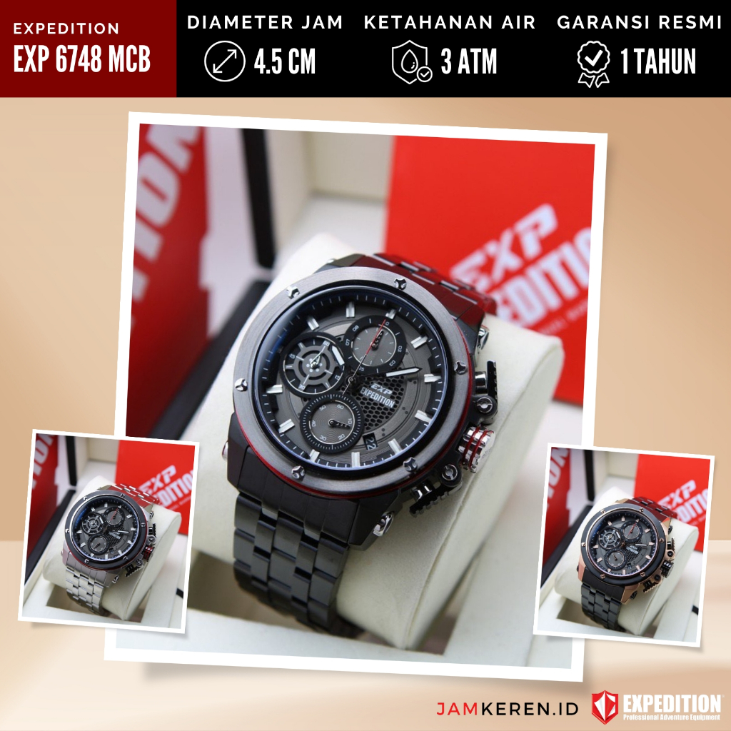 Expedition 6748 E6748 EXP 6748 MC Chronograph Stainless Steel Men's ...