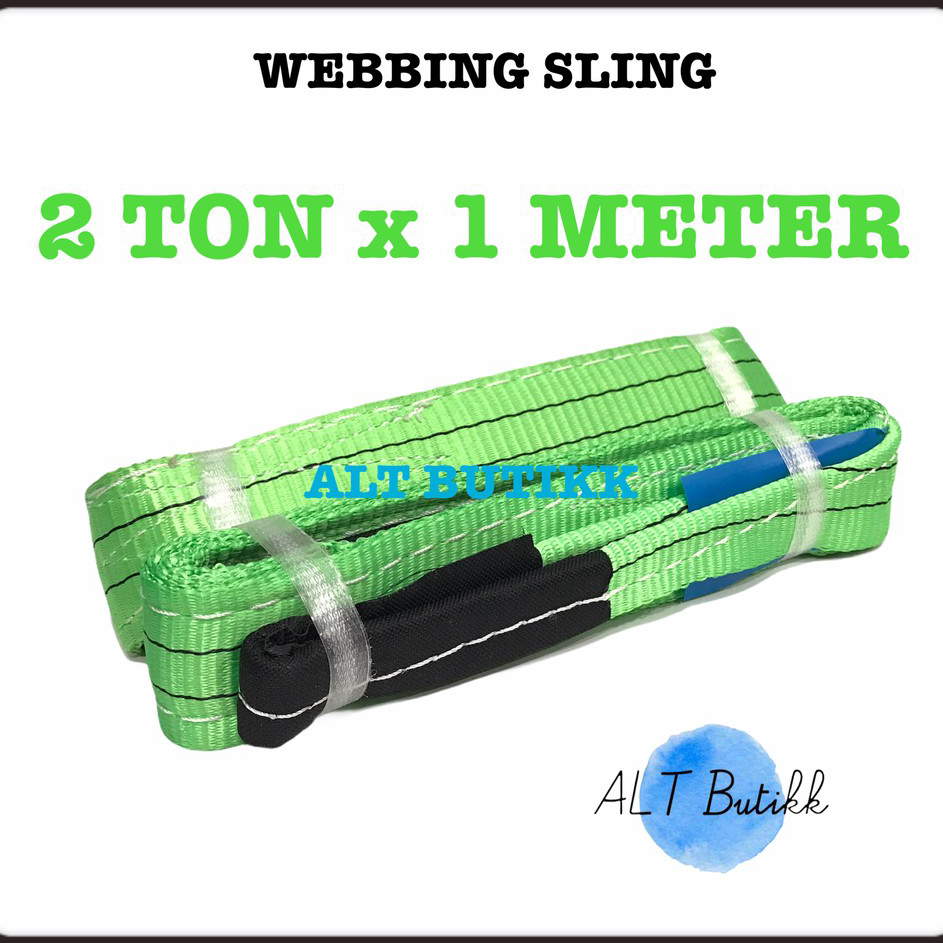 Updated SUH WEBBING SLING 2ton X 1 METER Lifting Rope Belt Hook 2T